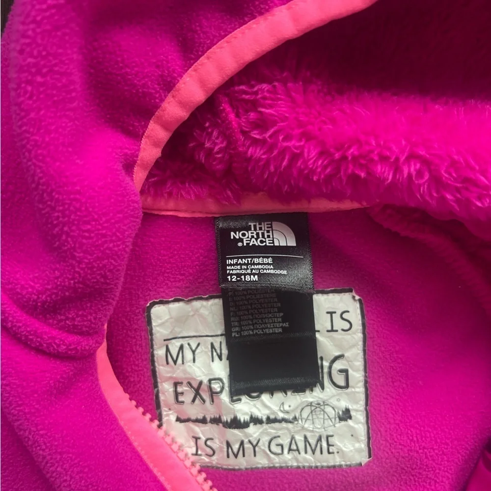 The North Face Fuchsia Kids One Piece Footie